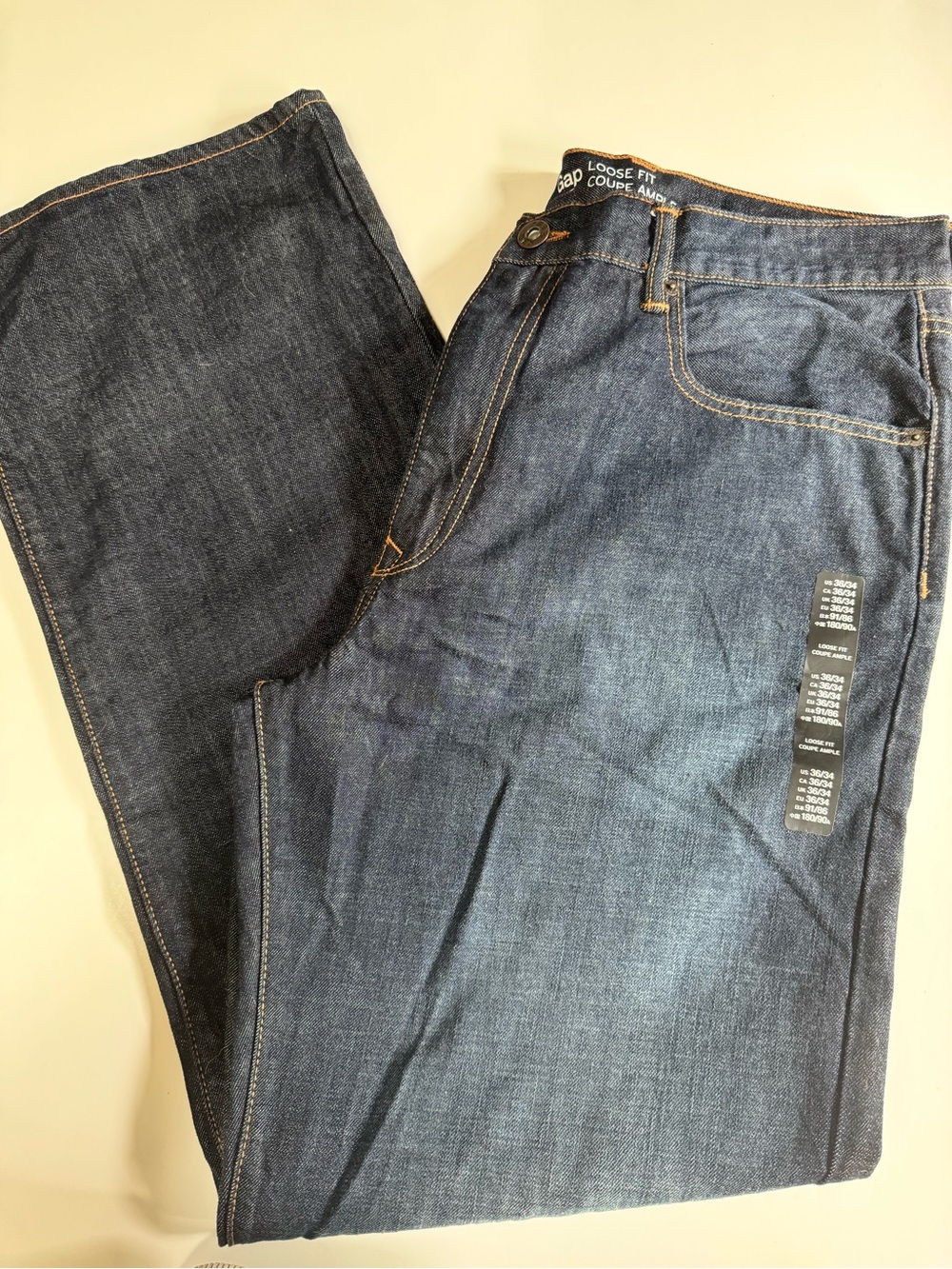 NWT! GAP 90’s Mens Loose Fit Jeans. Dark Wash 36x34